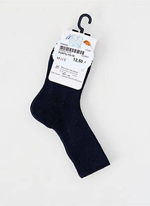 Chaussettes stretch bleu PERRIN enfant