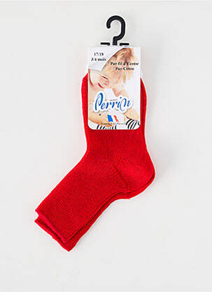 Chaussettes stretch rouge PERRIN enfant