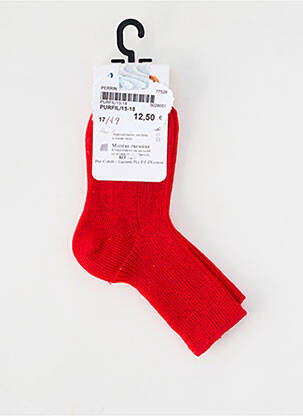 Chaussettes stretch rouge PERRIN enfant