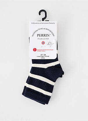 Chaussettes stretch bleu PERRIN enfant