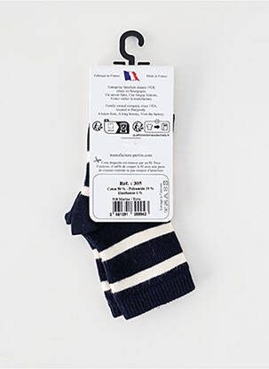 Chaussettes stretch bleu PERRIN enfant