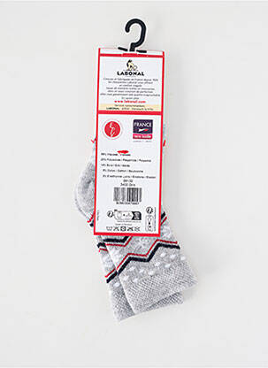 Chaussettes imprimé fantaisie gris LABONAL enfant