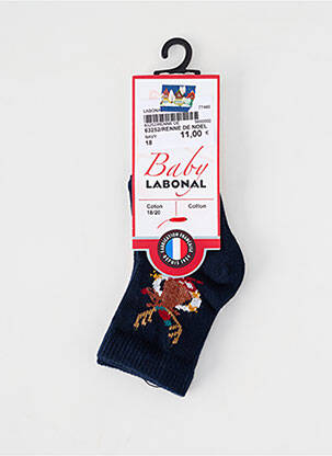 Chaussettes imprimé fantaisie bleu LABONAL enfant