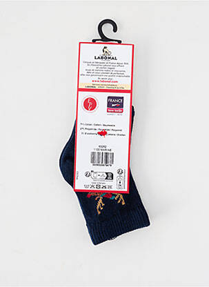 Chaussettes imprimé fantaisie bleu LABONAL enfant