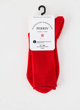 Chaussettes stretch rouge PERRIN enfant