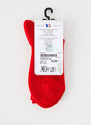 Chaussettes stretch rouge PERRIN enfant