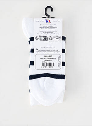 Chaussettes stretch blanc PERRIN enfant