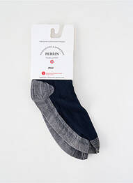 Chaussettes stretch bleu PERRIN femme
