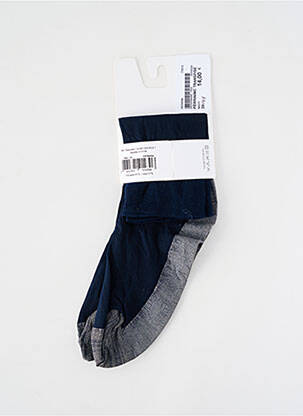 Chaussettes maille semi-opaque bleu PERRIN femme
