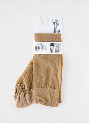 Chaussettes maille semi-opaque beige PERRIN femme
