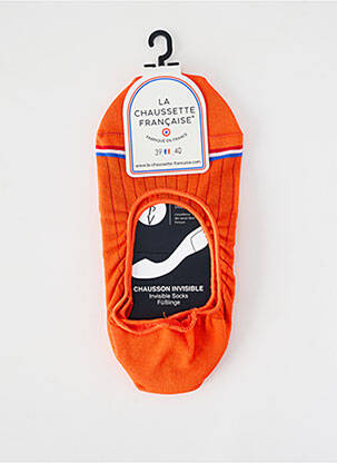 Chaussettes stretch orange LA CHAUSSETTE FRANÇAISE femme