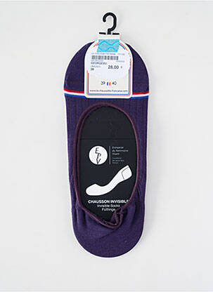 Chaussettes stretch violet LA CHAUSSETTE FRANÇAISE femme