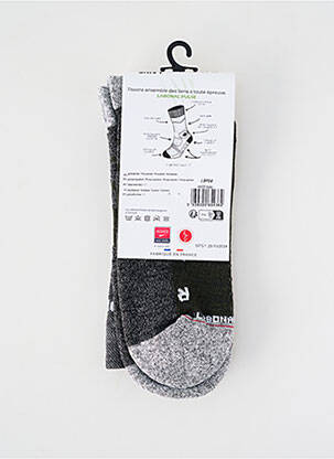 Chaussettes tissage chiné gris LABONAL homme