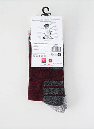 Chaussettes tissage chiné rouge LABONAL homme