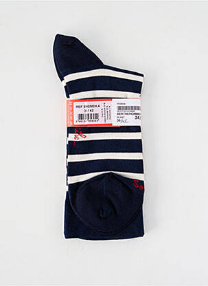Chaussettes stretch bleu BERTHE AUX GRANDS PIEDS homme