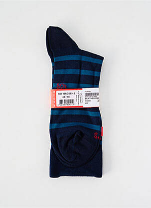 Chaussettes stretch bleu BERTHE AUX GRANDS PIEDS homme