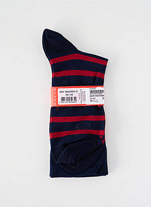 Chaussettes stretch rouge BERTHE AUX GRANDS PIEDS homme