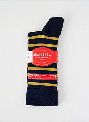 Chaussettes stretch jaune BERTHE AUX GRANDS PIEDS homme