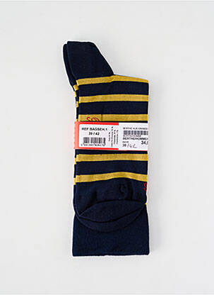 Chaussettes stretch jaune BERTHE AUX GRANDS PIEDS homme