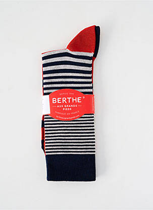 Chaussettes stretch orange BERTHE AUX GRANDS PIEDS femme
