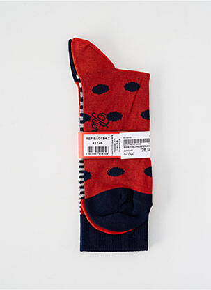 Chaussettes stretch orange BERTHE AUX GRANDS PIEDS femme