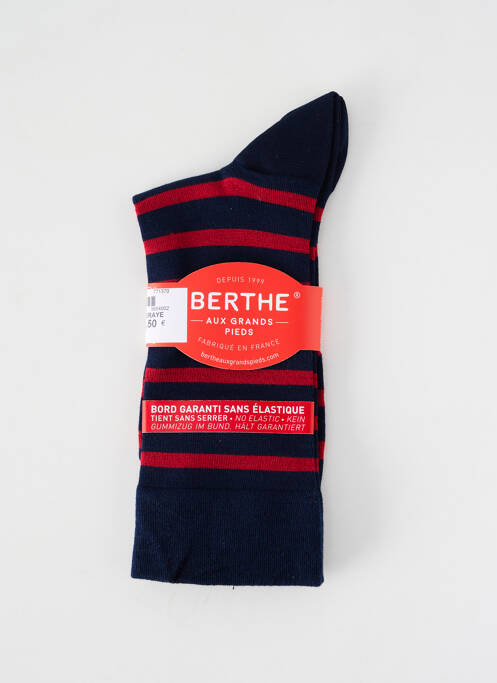 Chaussettes maille fine rouge BERTHE AUX GRANDS PIEDS homme