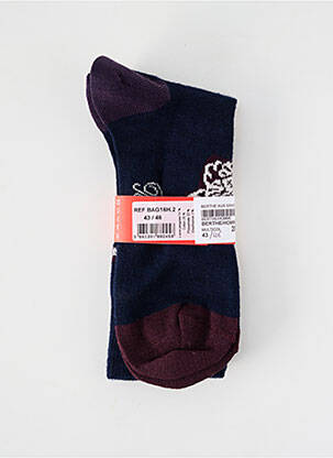 Chaussettes imprimé fantaisie bleu BERTHE AUX GRANDS PIEDS homme