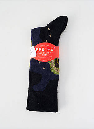 Chaussettes imprimé fantaisie bleu BERTHE AUX GRANDS PIEDS homme