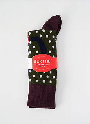 Chaussettes imprimé fantaisie violet BERTHE AUX GRANDS PIEDS homme