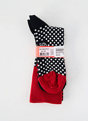 Chaussettes imprimé fantaisie noir BERTHE AUX GRANDS PIEDS homme