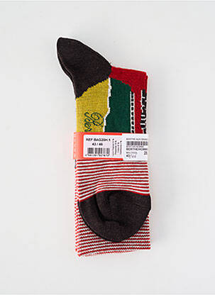 Chaussettes imprimé fantaisie rouge BERTHE AUX GRANDS PIEDS homme