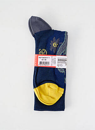 Chaussettes imprimé fantaisie bleu BERTHE AUX GRANDS PIEDS homme