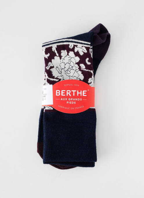 Chaussettes imprimé fantaisie bleu BERTHE AUX GRANDS PIEDS homme