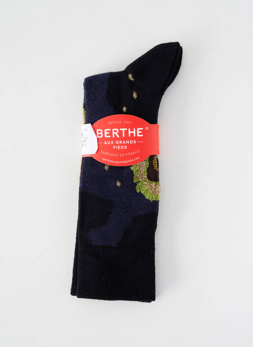 Chaussettes imprimé fantaisie bleu BERTHE AUX GRANDS PIEDS homme