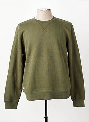 Sweat-shirt manches longues manches longues vert DAYTONA homme
