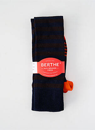 Chaussettes stretch orange BERTHE AUX GRANDS PIEDS homme