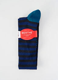 Chaussettes stretch bleu BERTHE AUX GRANDS PIEDS homme