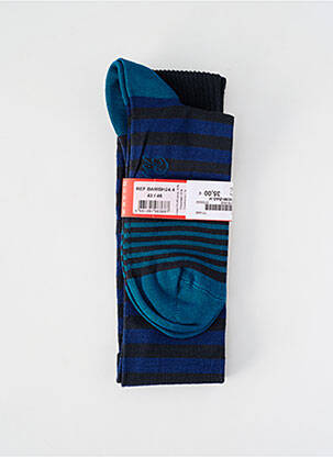 Chaussettes stretch bleu BERTHE AUX GRANDS PIEDS homme
