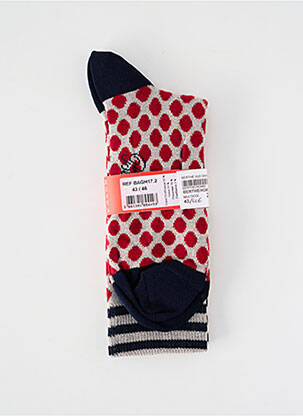 Chaussettes stretch rouge BERTHE AUX GRANDS PIEDS femme