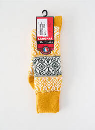 Chaussettes imprimé fantaisie jaune LABONAL homme