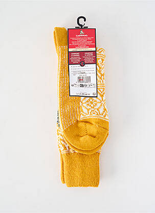 Chaussettes imprimé fantaisie jaune LABONAL homme