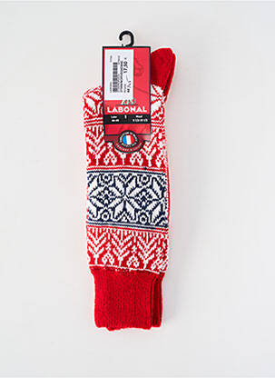 Chaussettes imprimé fantaisie rouge LABONAL homme