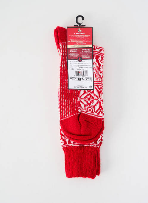 Chaussettes imprimé fantaisie rouge LABONAL homme