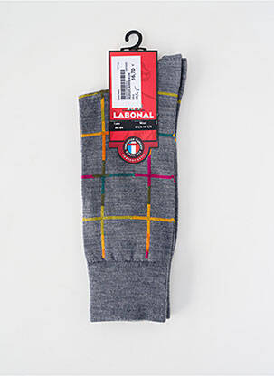 Chaussettes tissage chiné gris LABONAL homme