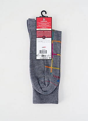 Chaussettes tissage chiné gris LABONAL homme