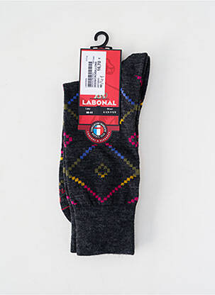 Chaussettes maille fine gris LABONAL homme