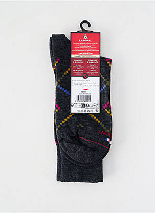 Chaussettes tissage chiné gris LABONAL homme