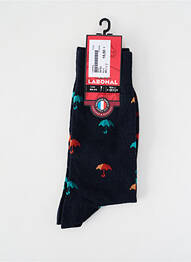 Chaussettes imprimé fantaisie bleu LABONAL homme