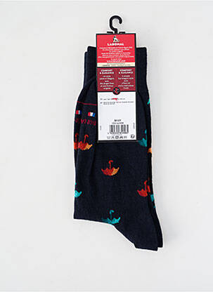 Chaussettes imprimé fantaisie bleu LABONAL homme