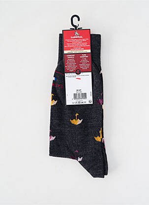 Chaussettes tissage chiné gris LABONAL homme